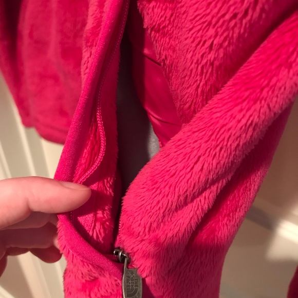 North Face Hot Pink Hooded Fleece Jacket - Picture 5 of 13